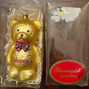 Bloomingdale’s holiday home vintage gold bear ornament. Used, $20